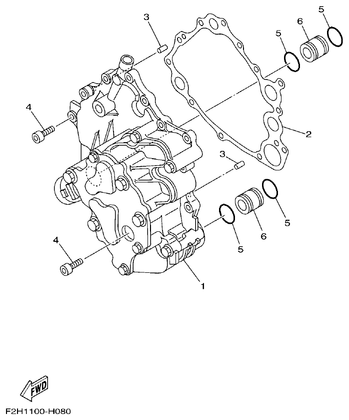Yamaha FY1800-1HF2H300EA(1)_DE OIL PUMP parts diagram